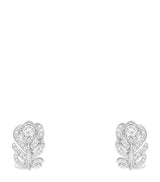 Harrods Boucheron White Gold and Diamond Plume de Paon Clip-On Earrings- Buy online at McGrocer