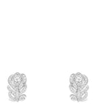 Boucheron Plume de Paon clip-on earrings in white gold with diamonds - British product