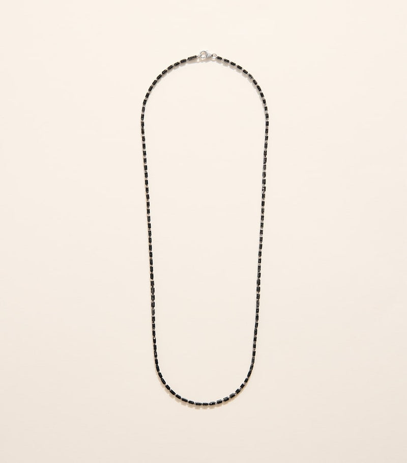 Suzanne Kalan white gold black diamond block-chain necklace, UK version