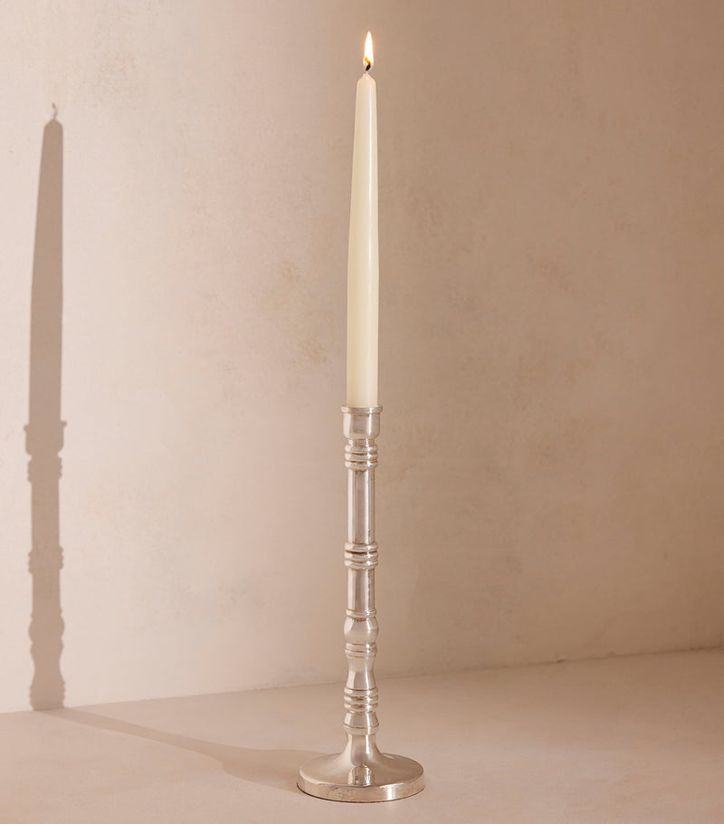 Soho Home silver-plated Stiden candlestick 27cm (British brand)