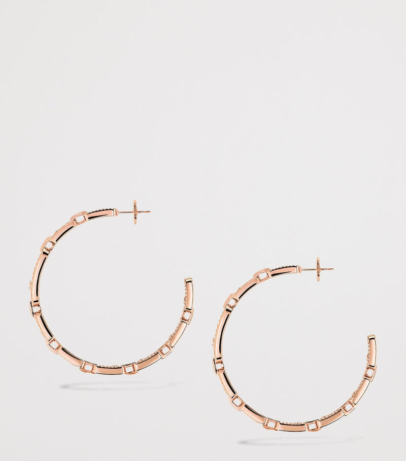 Messika Move Link hoop earrings pink gold diamond 2.12ct, UK version