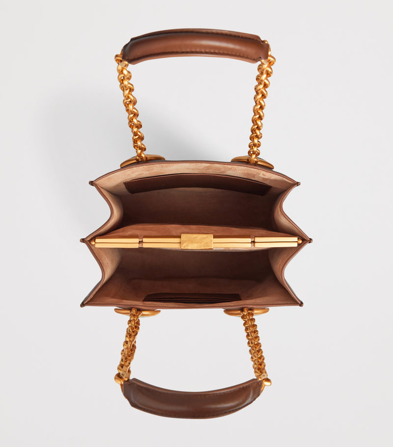 Schiaparelli leather face top-handle bag - British product