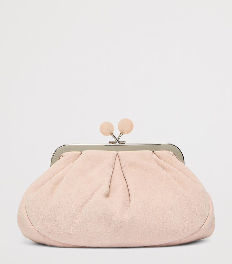 Weekend Max Mara Pasticcino suede clutch bag - British product