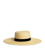 Harrods Lack Of Color Raffia Mira Boater Hat- Buy online at McGrocer