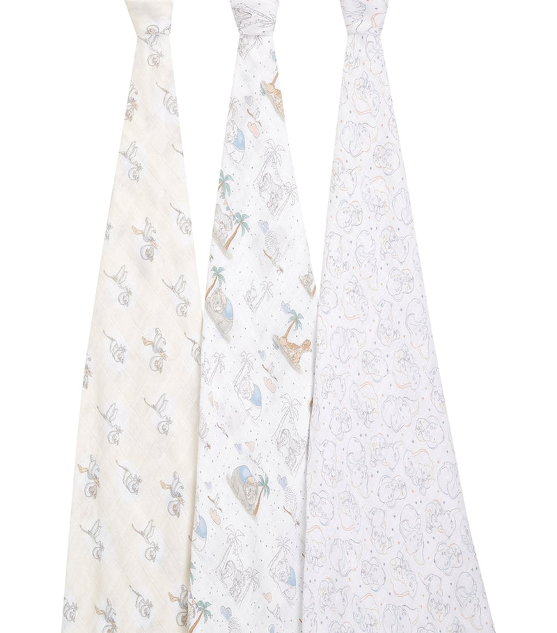 aden + anais Dumbo swaddles set of 3, UK version