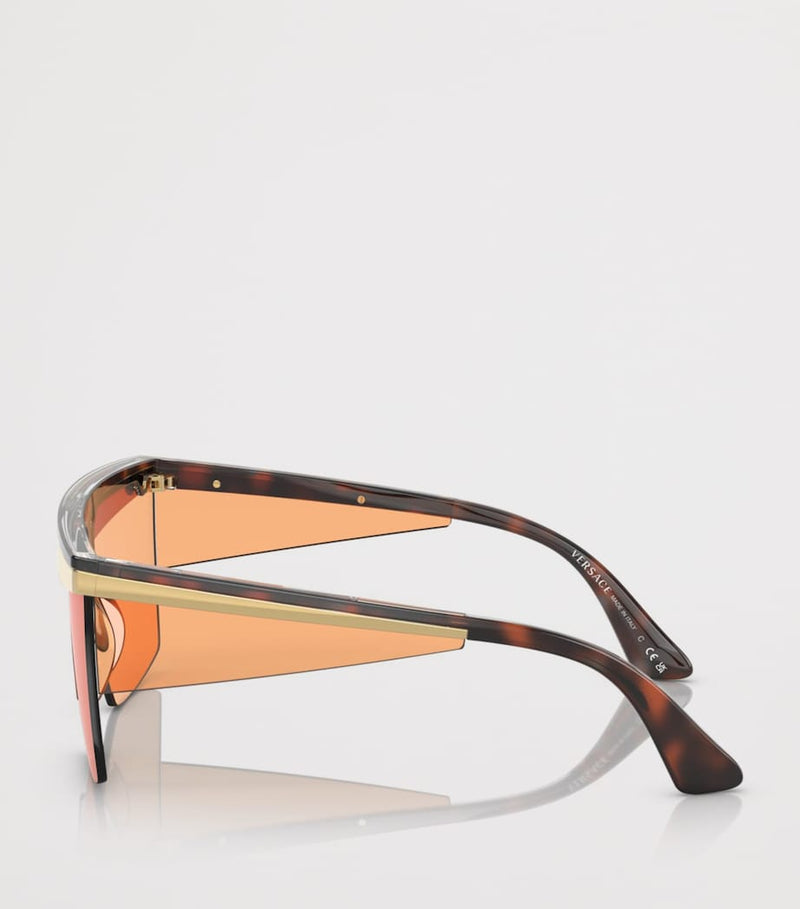 Versace square sunglasses tortoiseshell acetate frames, imported from the UK