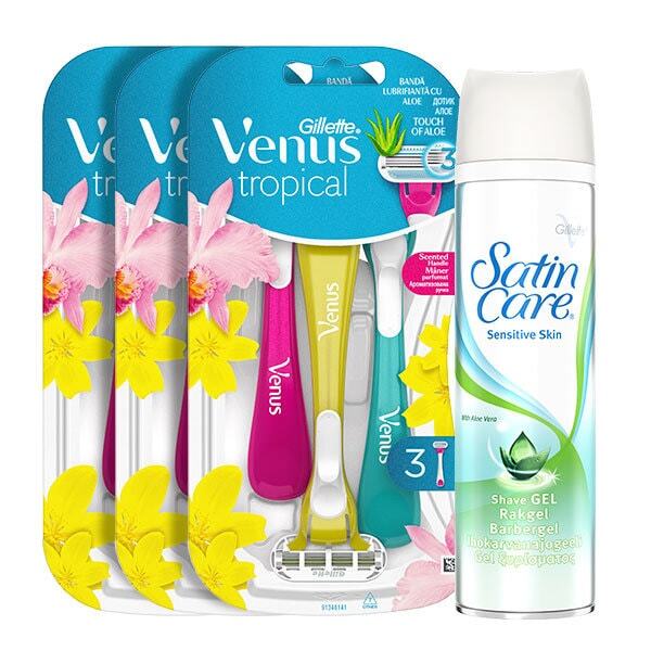 Venus Tropical Disposables and Shaving Gel Bundle XXL (British brand)