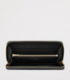 Saint Laurent Matelassé zip-up wallet with YSL monogram (British brand)