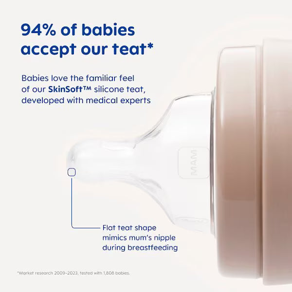 MAM baby bottle Grey 160ml, imported from the UK