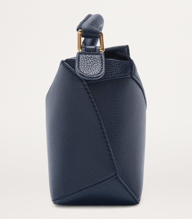 LOEWE Mini Puzzle Edge top-handle bag in calfskin, imported from the UK