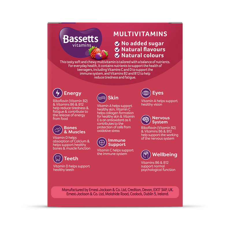 Bassetts multivitamin gummies Summer Berries 30 count - British product