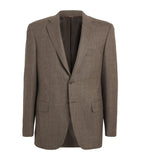 Regular Fit Virgin Wool Overcoat with Notched Lapels