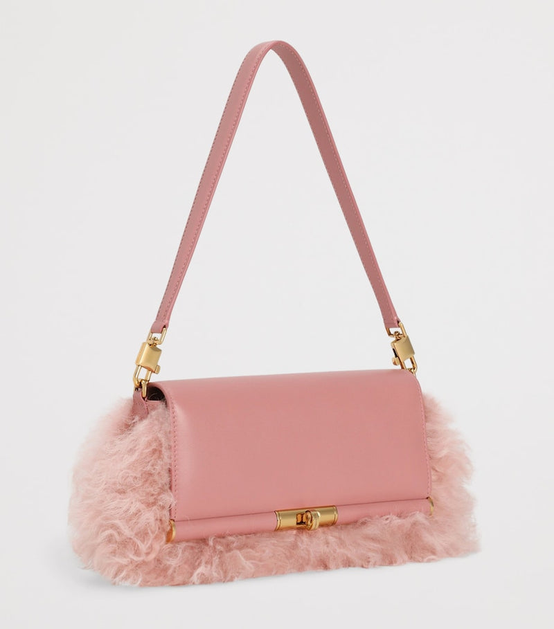 Dolce&Gabbana shoulder bag Marlene shearling trim (British brand)