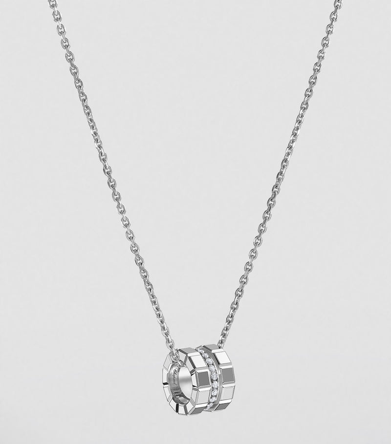 Chopard Ice Cube necklace white gold diamond (British brand)