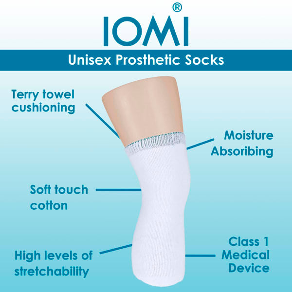 IOMI Prosthetic Socks Unisex 6 Pairs, UK version