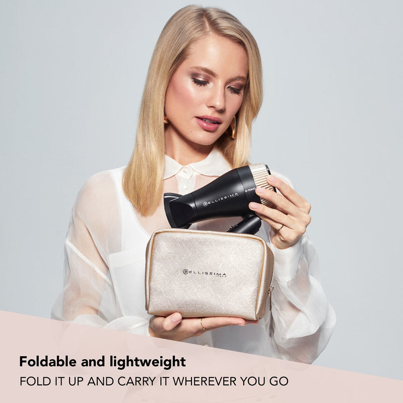 Bellissima travel hair dryer, compact dual voltage - (British brand)