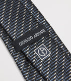 Giorgio Armani silk herringbone tie 7cm (British brand)