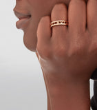 Bvlgari B.zero1 designer rose gold ring, UK version