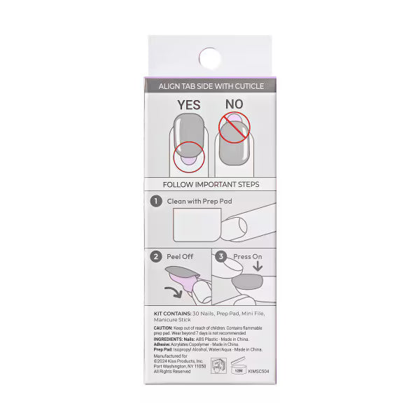 Kiss Impress Heroic French Manicure Press-On Nails (British brand)