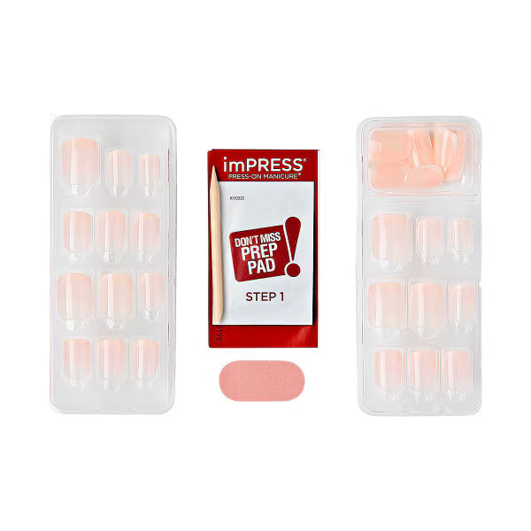Kiss Impress Heroic French Manicure Press-On Nails (British brand)