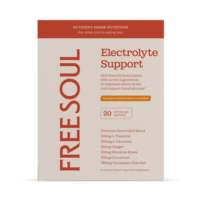Holland & Barrett Free Soul GLP Electrolyte Support Sachets Mango Pineapple 20 Sachets- Buy online at McGrocer