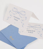 Harrods bow thank you cards pack of 8, UK version