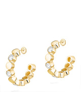 Harrods Messika D-Vibes Mini Diamond and Yellow Gold Hoop Earrings (0.32ct)- Buy online at McGrocer