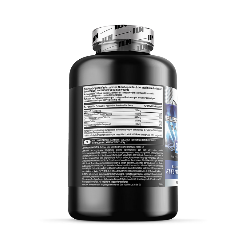 Iron Labs Nutrition electrolyte tablets 1500mg 360 tablets, imported from the UK