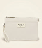 Prada Saffiano leather pouch with triangle logo, UK version