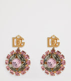 Dolce&Gabbana crystal clip-on earrings with DG logo (British brand)