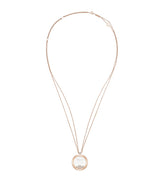Harrods Chopard Rose Gold and Diamond Happy Diamonds Icons Pendant Necklace- Buy online at McGrocer
