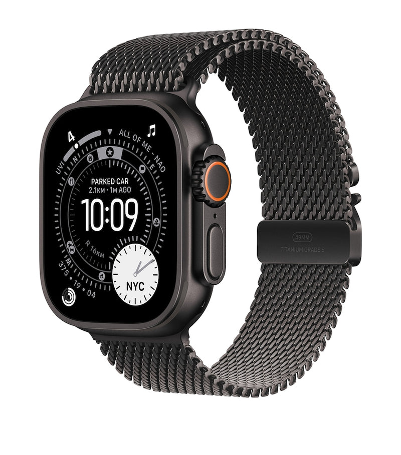 Apple smartwatch Black with Titanium Milanese Loop 49mm Small - British product