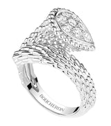Harrods Boucheron Small White Gold Serpent Bohème Ring- Buy online at McGrocer