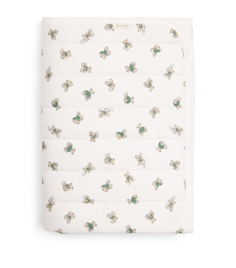 Harrods cotton bear blanket 100x107cm, imported from the UK
