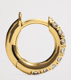 Spinelli Kilcollin single hoop earring yellow gold diamonds, UK version