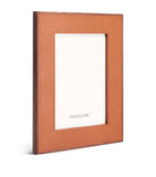 Assouline leather and walnut wood photo frame 5x7 inches - British product