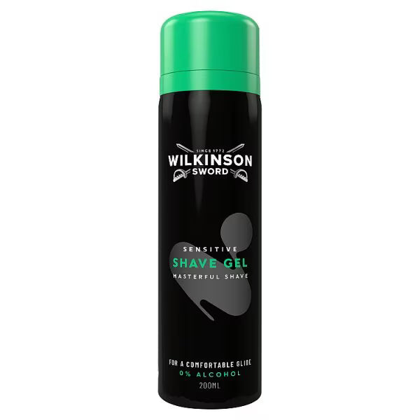 Wilkinson Sword Sensitive Shave Gel 200ml (British brand)