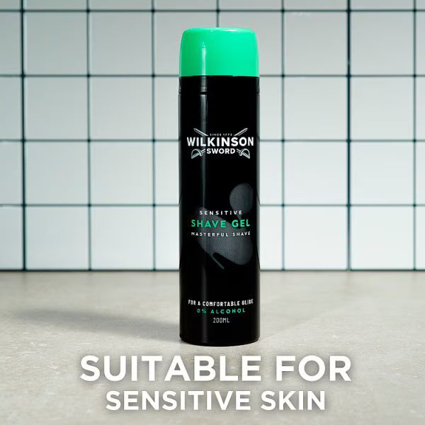 Wilkinson Sword Sensitive Shave Gel 200ml (British brand)