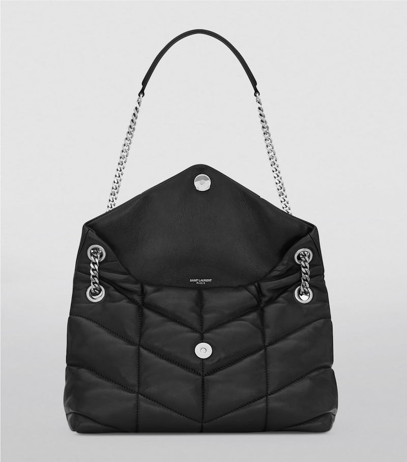 Saint Laurent Loulou shoulder bag small puffer matelassé (British brand)