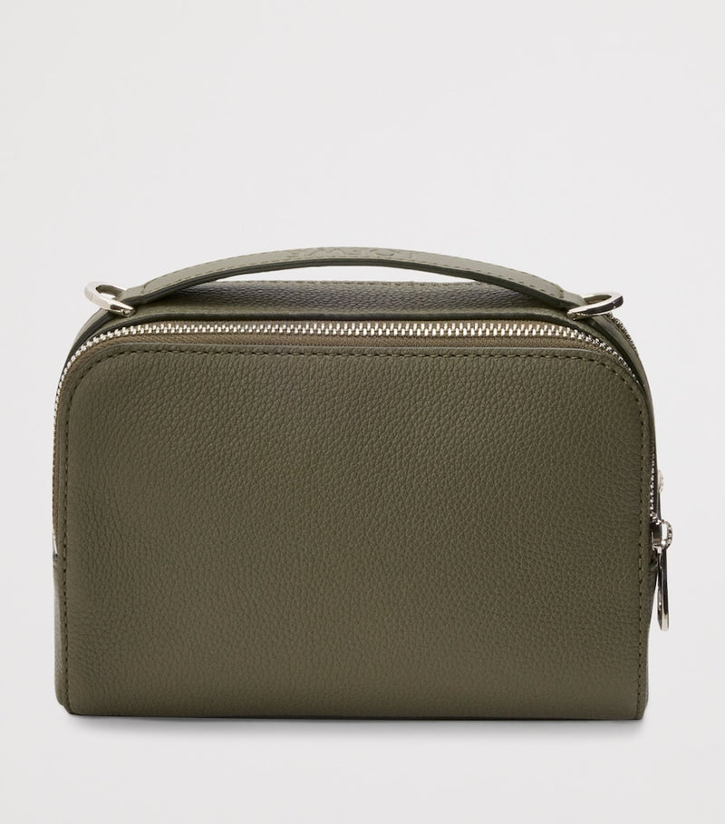 Loewe leather camera bag with two compartments and strap - British product
