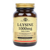 Solgar L-Lysine supplement 1000mg Free Form 50 tablets, imported from the UK