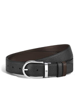 Harrods Montblanc Leather Reversible Horseshoe Belt- Buy online at McGrocer