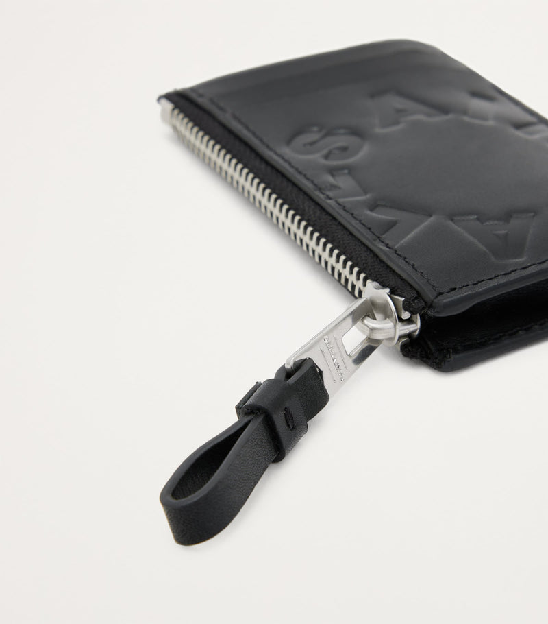 AllSaints leather card holder with coin purse, imported from the UK