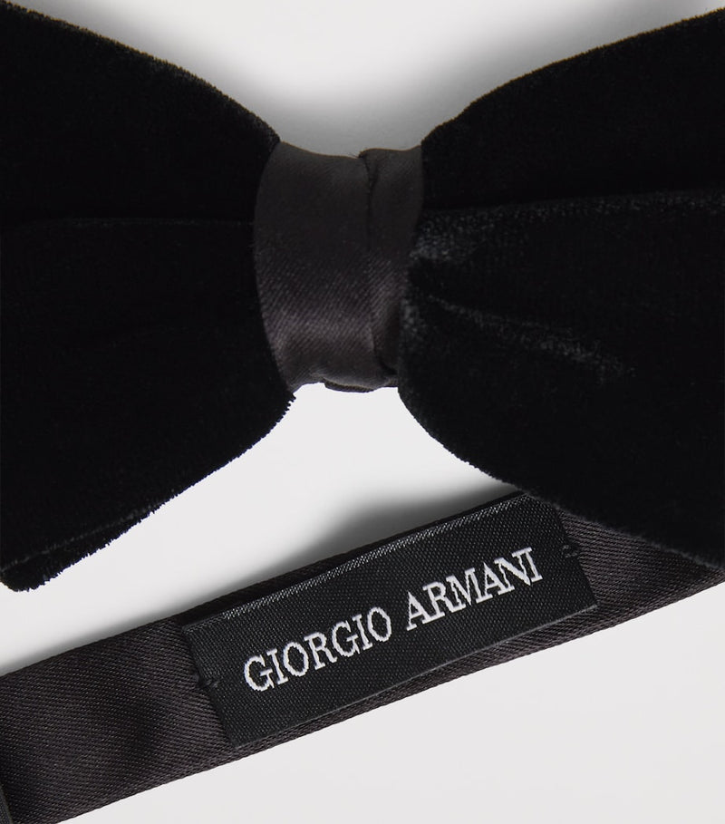 Giorgio Armani silk velvet pre-tied bowtie (British brand)