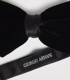 Giorgio Armani silk velvet pre-tied bowtie (British brand)