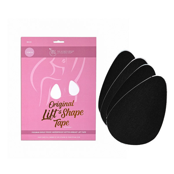 Perky Pear Boob Tape Black F-G cups, imported from the UK
