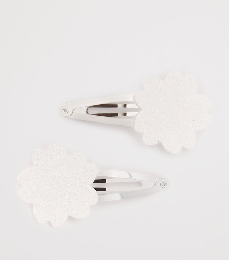 Tartine et Chocolat glitter flower hair clips set of 2 (British brand)