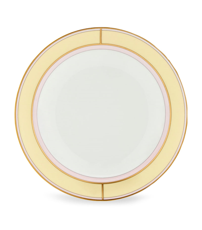 GINORI 1735 porcelain soup plate Giallo 24cm, UK version