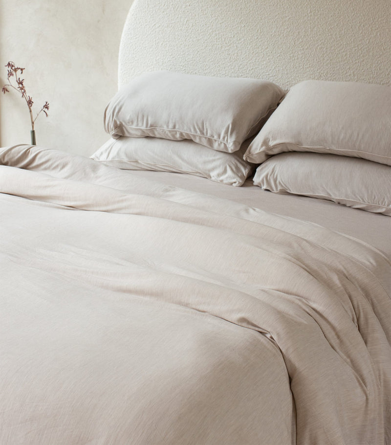 SHLEEP Merino Jersey Pillowcase Pair 50cm x 75cm (British brand)