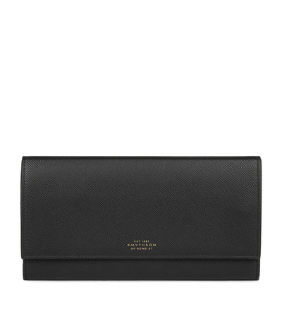 Harrods Full-Grain Leather Travel Wallet with Press-Stud Fastening- Buy online at McGrocer